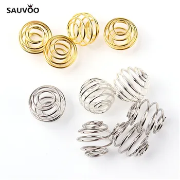 SAUVOO 50pcs/lot Gold/Silver/Rhodium Color Spring End Caps Crimp Beads Covers Connectors for Necklace Jewelry Making Materials
SAUVOO 50pcs/lot Gold/Silver/Rhodium Color Spring End Caps Crimp Beads Covers Connectors for Necklace Jewelry Making Materials