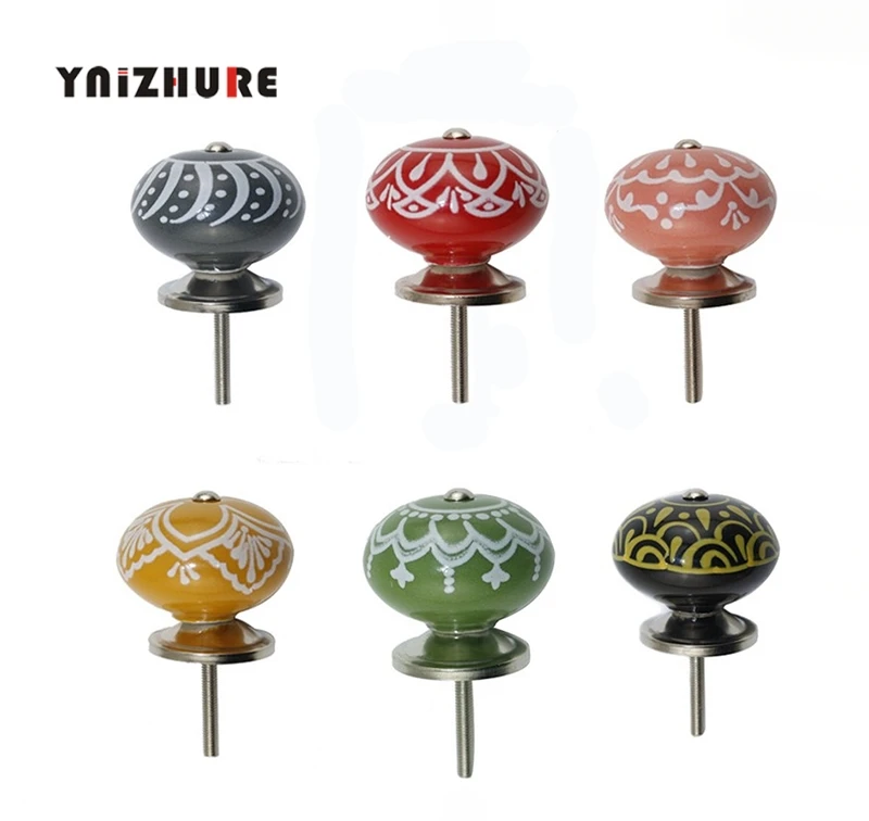 40mm 1PC Vintage Floral Prints Ceramic Handle Round Head European Knobs Door Handles Cupboard Drawer Kitchen Modern Pull Knob
40mm 1PC Vintage Floral Prints Ceramic Handle Round Head European Knobs Door Handles Cupboard Drawer Kitchen Modern Pull Knob