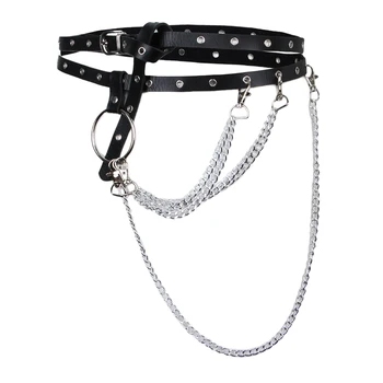Studded Punk Faux Leather Waist Belt Strap Harness with Metal Tassel Adjustable Waistband for Women Mini Chain Punk Women Belt
Studded Punk Faux Leather Waist Belt Strap Harness with Metal Tassel Adjustable Waistband for Women Mini Chain Punk Women Belt