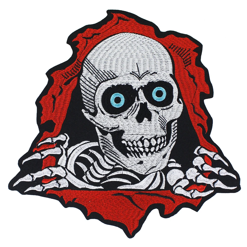 Skull Embroidery Patch Iron on Stickers Motorcycle Custom Punk Patches Jacket Back Badges Applique Sewing Crafts
Skull Embroidery Patch Iron on Stickers Motorcycle Custom Punk Patches Jacket Back Badges Applique Sewing Crafts