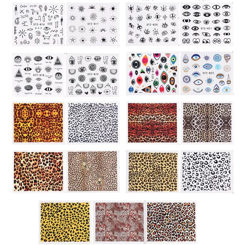 19 Pcs/set DIY Epoxy Filler Vintage Egyptian Eye Leopard Sticker Set Soaking Water Stickers Manicure Beauty Nail Watermark Appli
19 Pcs/set DIY Epoxy Filler Vintage Egyptian Eye Leopard Sticker Set Soaking Water Stickers Manicure Beauty Nail Watermark Appli