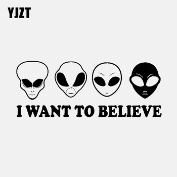 YJZT 18CM*7.1CM Vinyl Decal I WANT TO BELIEVE Family UFO Car Stickers Black/Silver C3-0510
YJZT 18CM*7.1CM Vinyl Decal I WANT TO BELIEVE Family UFO Car Stickers Black/Silver C3-0510