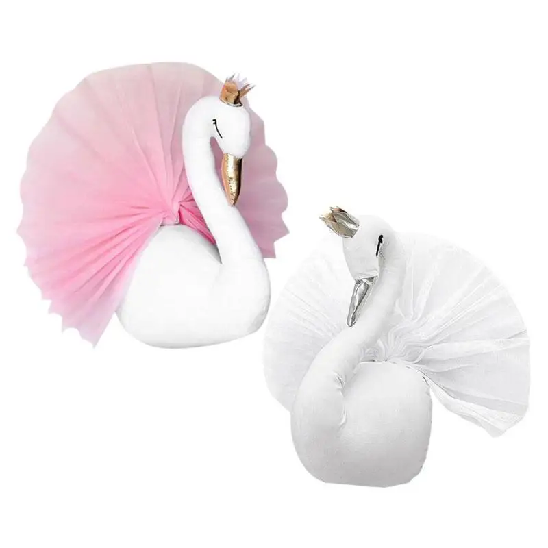 Cute 3D Crown Swan Wall Art Hanging Plush Stuffed Doll Toy Golden Crown Elegant Kids Bedroom Decor for Children 40x30x20cm
Cute 3D Crown Swan Wall Art Hanging Plush Stuffed Doll Toy Golden Crown Elegant Kids Bedroom Decor for Children 40x30x20cm