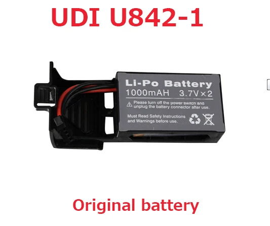 Оригинальная батарея 7 4 В 1000 мА/ч для UDI U842-1 U818S RC Quadcopter drone U818S-06 Бесплатная