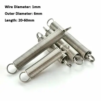 5Pcs Dual Hook Small Expansion Tension Spring Hardware Accessories 304 Stainless Steel Wire Diameter 1mm Outer Diameter 6mm
5Pcs Dual Hook Small Expansion Tension Spring Hardware Accessories 304 Stainless Steel Wire Diameter 1mm Outer Diameter 6mm
