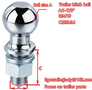 EGO Chrome Hitch Tow Ball 1-7/8", 3/4(M19) shank dia.Trailer Hitch Towball Capacity 3500lbs, trailer parts,trailer coupling
EGO Chrome Hitch Tow Ball 1-7/8", 3/4(M19) shank dia.Trailer Hitch Towball Capacity 3500lbs, trailer parts,trailer coupling