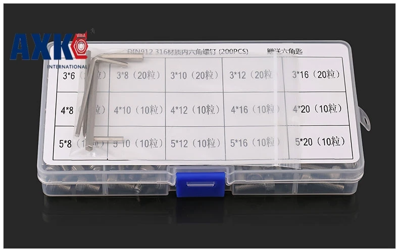 200pcs M3 M4 M5 Hex Socket Screws Set Stainless Steel Hex Socket Cap Head Screws Repair Tool
200pcs M3 M4 M5 Hex Socket Screws Set Stainless Steel Hex Socket Cap Head Screws Repair Tool