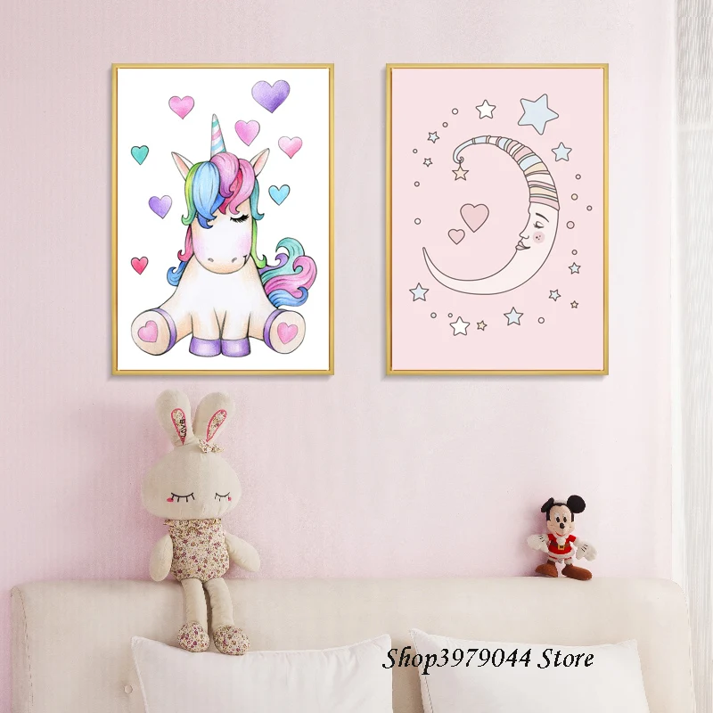 Nordic Cartoon Unicorn Poster Wall Art Print Canvas Painting Moon Posters And Prints Baby Room Decor Decoration Home Unframed
Nordic Cartoon Unicorn Poster Wall Art Print Canvas Painting Moon Posters And Prints Baby Room Decor Decoration Home Unframed