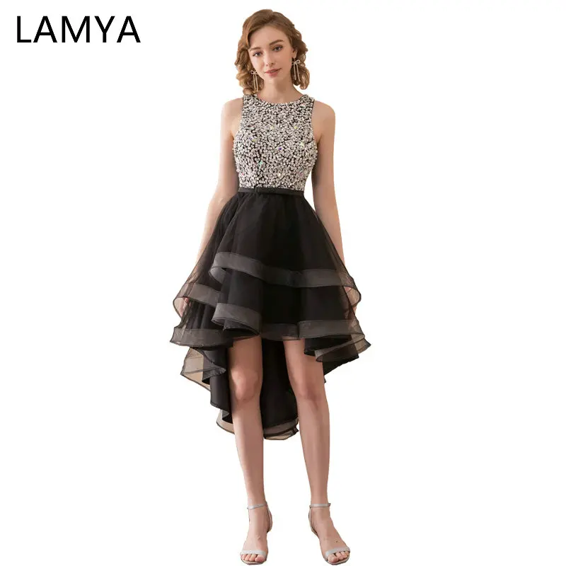 LAMYA Sexy Sequined Backless Prom Dresses 2019 High Low Evening Party Dress For Women Plus Size vestido de festa Real Photo
LAMYA Sexy Sequined Backless Prom Dresses 2019 High Low Evening Party Dress For Women Plus Size vestido de festa Real Photo