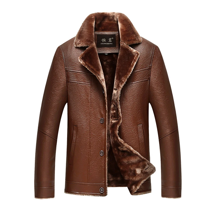 Fashion Fleece Leather Jacket Winter Men PU Warm Thick Parka Male Casual Streetwear Brand Brand Long Sleeve Baggy Coat Overcoat
Fashion Fleece Leather Jacket Winter Men PU Warm Thick Parka Male Casual Streetwear Brand Brand Long Sleeve Baggy Coat Overcoat
