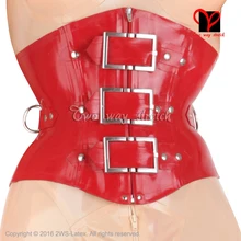 

Latex Corsets With Buckles Rubber Bustiers Gummi Corsage Top Underbust Cincher Belt Basque Waspie Girdle Plus Size Cy-015