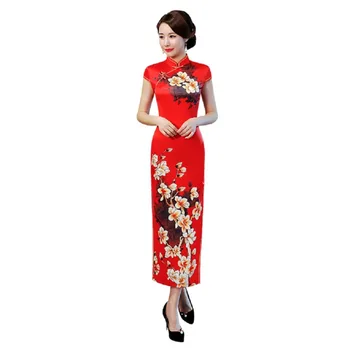 Shanghai Story New Sale Faux Silk Long Qipao Folk Style Dress Flower Print Chinese Dress Cheongsam For Women
Shanghai Story New Sale Faux Silk Long Qipao Folk Style Dress Flower Print Chinese Dress Cheongsam For Women