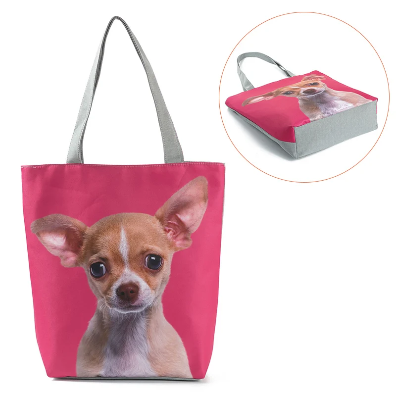 New Style Woman Tote Canvas Bag Cute Cat Dog Printed Handbag Animal Design Beach Casual Shoulder Bags
New Style Woman Tote Canvas Bag Cute Cat Dog Printed Handbag Animal Design Beach Casual Shoulder Bags