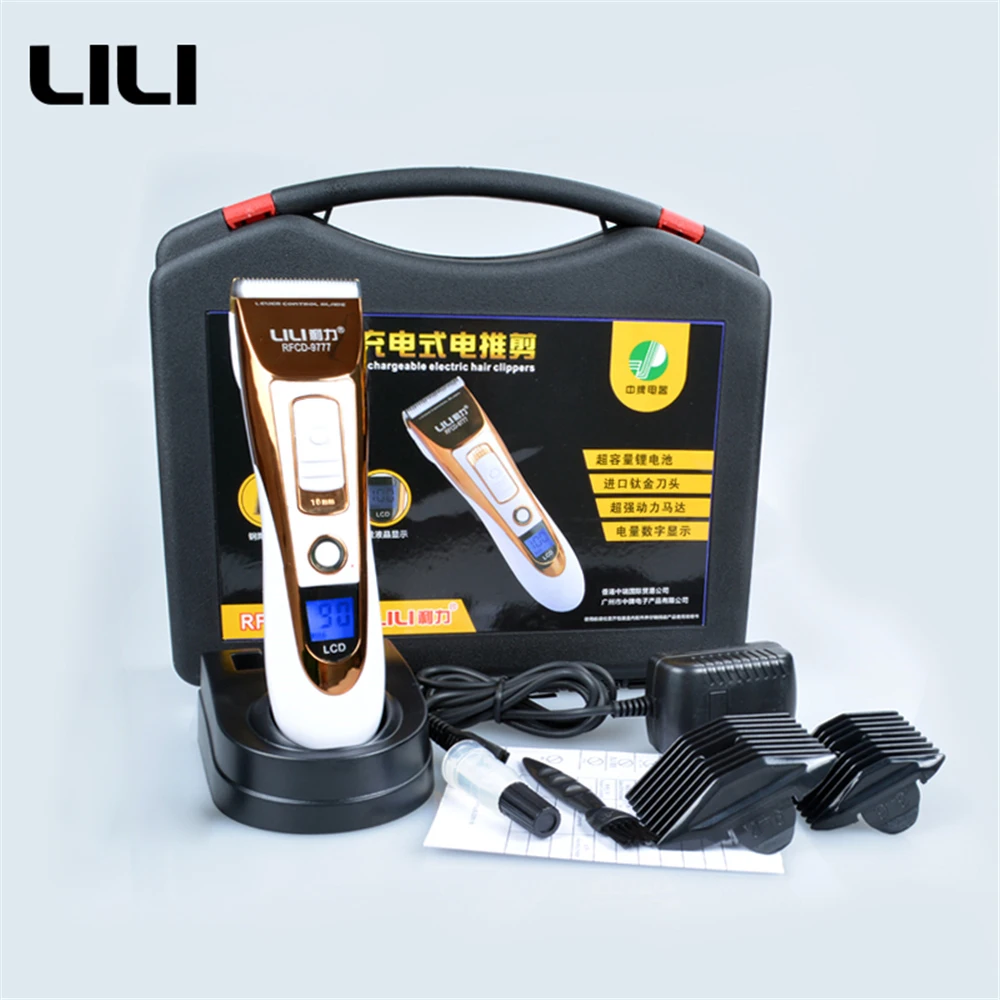 Professional Electric Salon Hair Trimmer Ceramic Titanium Blade Hair Clipper Rechargeable LCD Hair Cutting Machine for Men Baby
Professional Electric Salon Hair Trimmer Ceramic Titanium Blade Hair Clipper Rechargeable LCD Hair Cutting Machine for Men Baby
