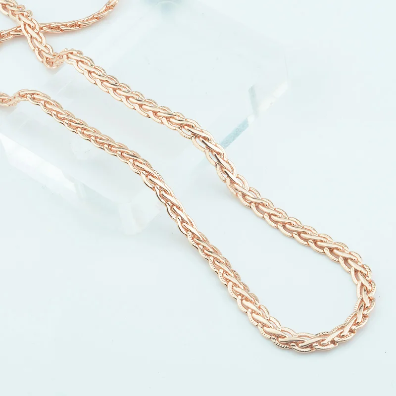 1pcs 5mm Mens Womens Rose Gold Color 585 Necklace Flat Wheat Braid Necklace Wholesale Jewelry 50cm 60cm
1pcs 5mm Mens Womens Rose Gold Color 585 Necklace Flat Wheat Braid Necklace Wholesale Jewelry 50cm 60cm