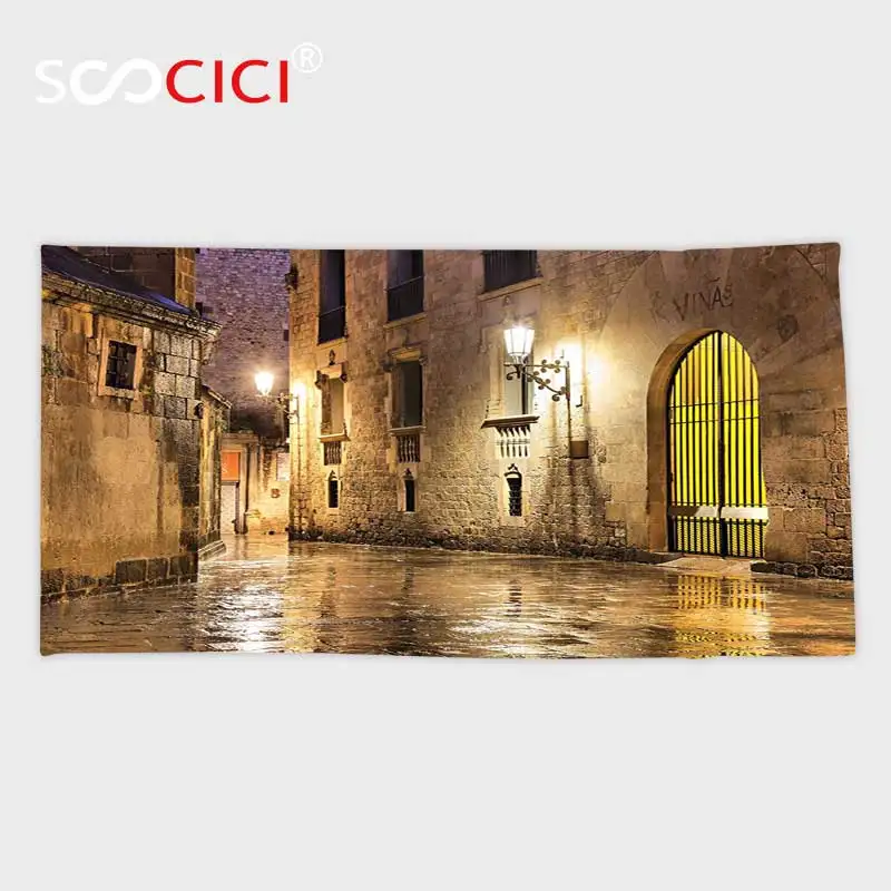 Custom Microfiber Ultra Soft Bath/hand Towel,Gothic Decor Gothic Ancient Stone Quarter of Barcelona Spain Renaissance Heritage
Custom Microfiber Ultra Soft Bath/hand Towel,Gothic Decor Gothic Ancient Stone Quarter of Barcelona Spain Renaissance Heritage
