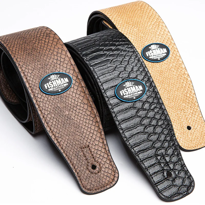 Fishman PU leather Guitar Strap Snakeskin electric Bass Acoustic Guitar Strap guitarra guitar accessories parts
Fishman PU leather Guitar Strap Snakeskin electric Bass Acoustic Guitar Strap guitarra guitar accessories parts