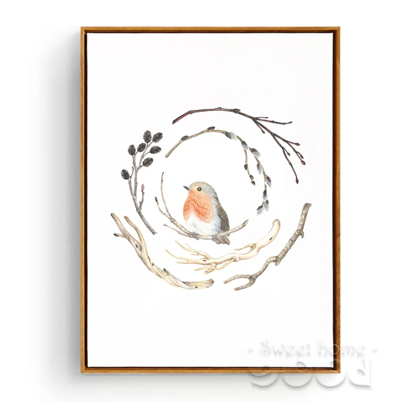 Vintage watercolor branches and bird Canvas Art Print Painting Poster, Wall Pictures For Home Decoration, Wall Decor S004
Vintage watercolor branches and bird Canvas Art Print Painting Poster, Wall Pictures For Home Decoration, Wall Decor S004
