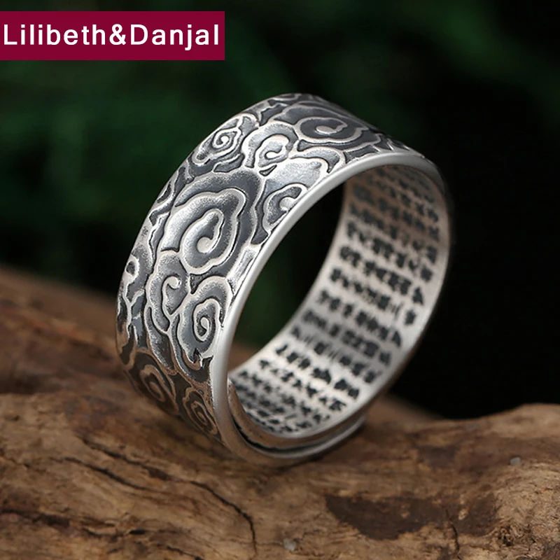 2019 Finger Couple Adjustable Ring 100% S990 Sterling Silver Jewelry Women Men Cloud Buddha Mantra Scripture Statement Ring R68
2019 Finger Couple Adjustable Ring 100% S990 Sterling Silver Jewelry Women Men Cloud Buddha Mantra Scripture Statement Ring R68