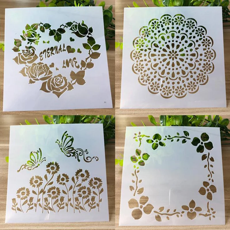 4pc/set Bullet Journal Templates Reusable Plastic Stencils Flower Stencils For Diy Scrapbooking Stencil For Painting Decoration
4pc/set Bullet Journal Templates Reusable Plastic Stencils Flower Stencils For Diy Scrapbooking Stencil For Painting Decoration