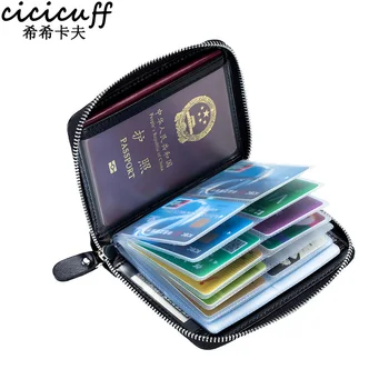 CICICUFF Brand Anti-magnetic RFID Passport Cover Genuine Leather Credit Card ID Holder Large Capacity Zipper Passport Bag Wallet
CICICUFF Brand Anti-magnetic RFID Passport Cover Genuine Leather Credit Card ID Holder Large Capacity Zipper Passport Bag Wallet