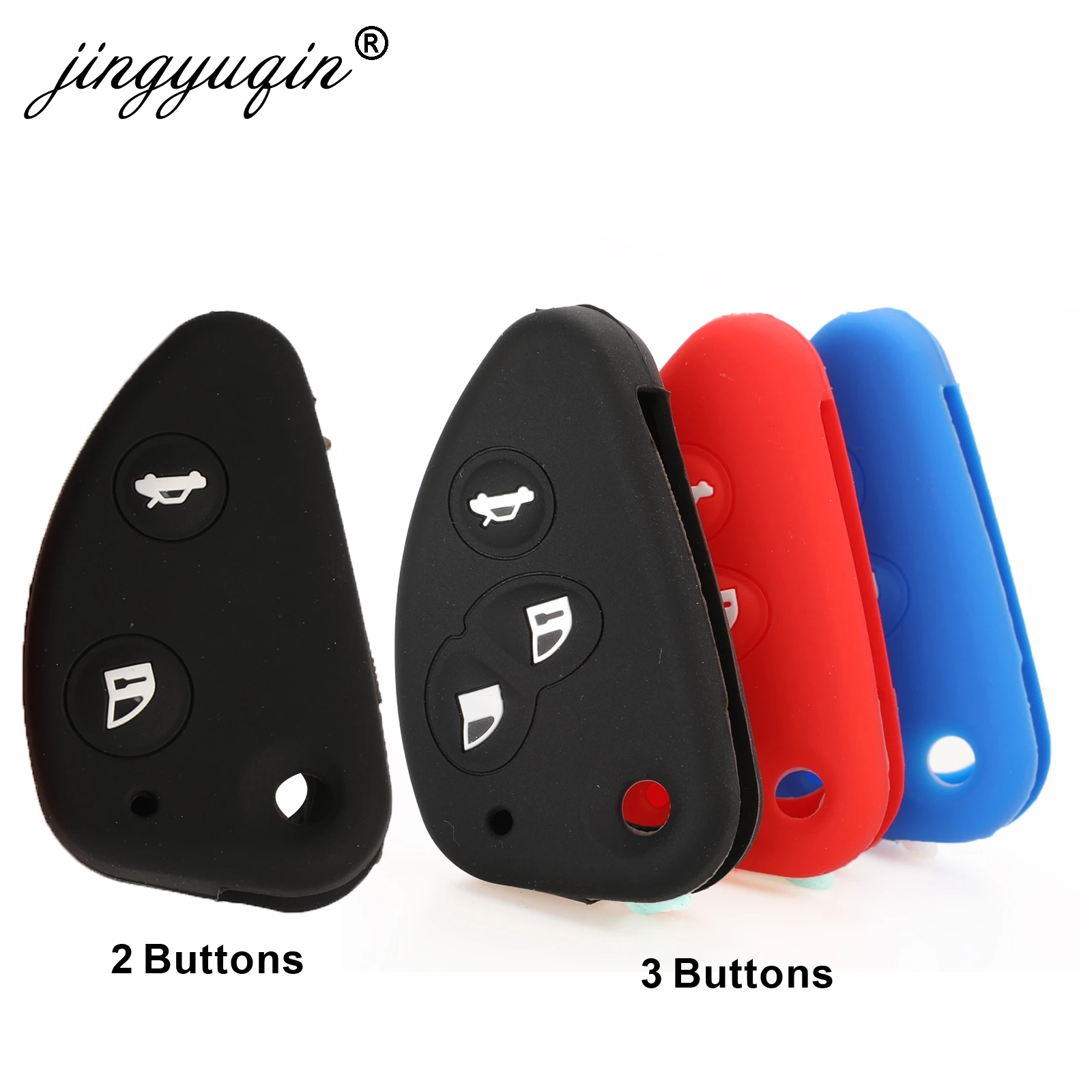 jingyuqin 2/3 Buttons Silicone Rubber Car Key Cover For Alfa Romeo 147 166 156 JTD TS GT Flip Folding Key Case Protection
jingyuqin 2/3 Buttons Silicone Rubber Car Key Cover For Alfa Romeo 147 166 156 JTD TS GT Flip Folding Key Case Protection
