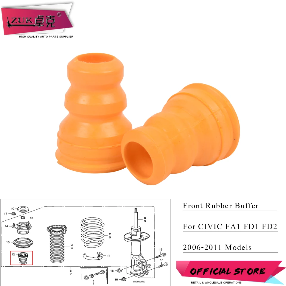 ZUK Front Shock Absorber Rubber Bump Stopper For HONDA CIVIC 2006-2011 FA1 FD1 FD2 Rubber Buffer 51722-SNA-905 51722SNA905
ZUK Front Shock Absorber Rubber Bump Stopper For HONDA CIVIC 2006-2011 FA1 FD1 FD2 Rubber Buffer 51722-SNA-905 51722SNA905