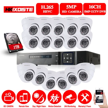 16CH Surveillance System 16 5MP Outdoor Security Camera 16CH CCTV DVR Kit Video Surveillance iPhone Android Remote View
16CH Surveillance System 16 5MP Outdoor Security Camera 16CH CCTV DVR Kit Video Surveillance iPhone Android Remote View
