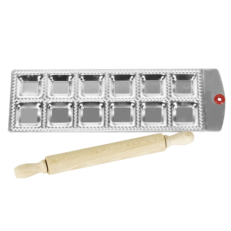 12 Square Ravioli Molding Tray Set With a Wooden Rolling Pin Pasta Cutter Pastry Ravioli Maker Pan Ravioli Plate
12 Square Ravioli Molding Tray Set With a Wooden Rolling Pin Pasta Cutter Pastry Ravioli Maker Pan Ravioli Plate