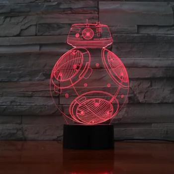 New BB8 Robot 3D LED Light Desk Table Halloween Decoration Gift Kid Graduation Holiday USB 7 Colors Change Lava Lamp Drop Ship
New BB8 Robot 3D LED Light Desk Table Halloween Decoration Gift Kid Graduation Holiday USB 7 Colors Change Lava Lamp Drop Ship