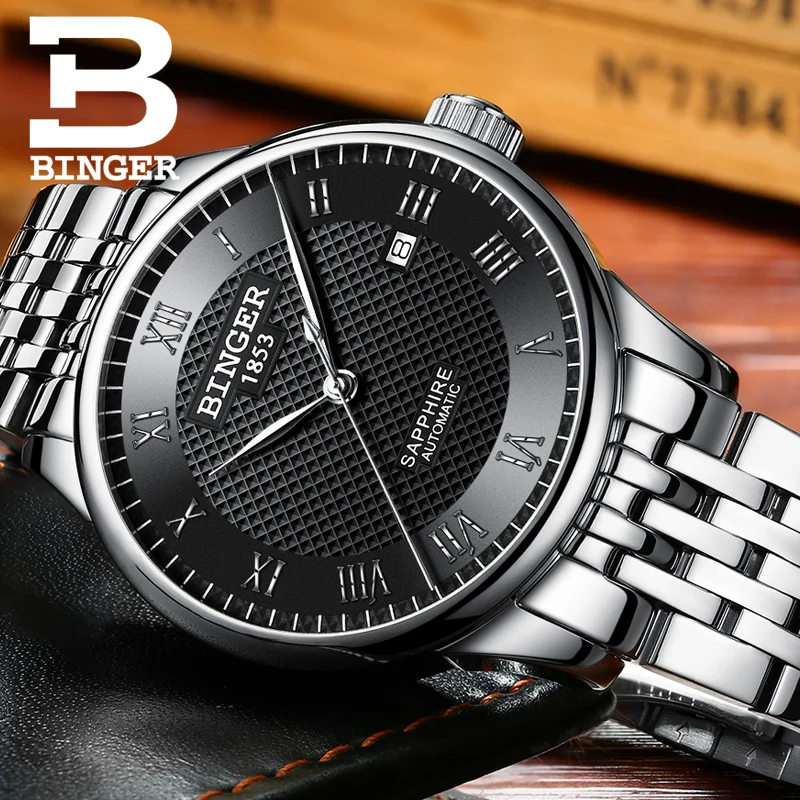 2019 BINGER Men Classic Automatic Mechanical Watches Brand Luxury Man Stainless Steel Wristwatch Clock Relogio Masculino Miyota
2019 BINGER Men Classic Automatic Mechanical Watches Brand Luxury Man Stainless Steel Wristwatch Clock Relogio Masculino Miyota