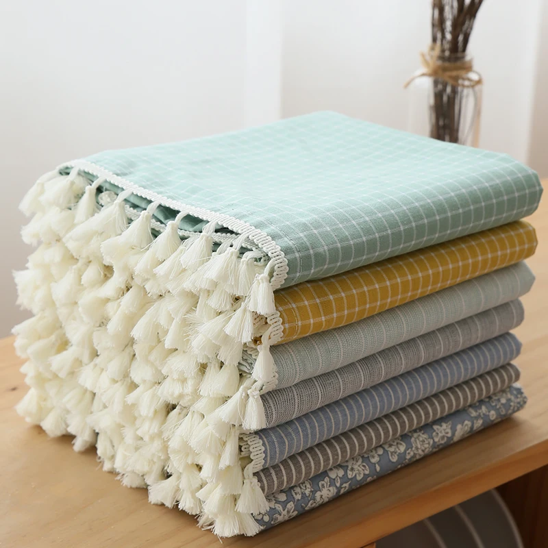 Sytlish Linen Table Cloth Country Style Plaid Print Rectangle Table Cover Tablecloth with Tassel for Home Kitchen Decoration
Sytlish Linen Table Cloth Country Style Plaid Print Rectangle Table Cover Tablecloth with Tassel for Home Kitchen Decoration