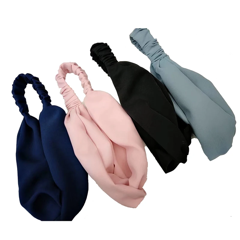 New Arrive Chiffon Solid Color Wide Headband Elastic Front Cross Turban Brand Headband for Women Hair Accessories Hair Band
New Arrive Chiffon Solid Color Wide Headband Elastic Front Cross Turban Brand Headband for Women Hair Accessories Hair Band