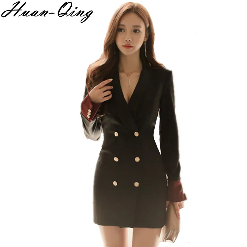 High Quality Korean Autumn Women's Vintage Double Breasted OL Slim Long Blazers Femenino Dress Long Sleeve Blaser Outerwear Coat
High Quality Korean Autumn Women's Vintage Double Breasted OL Slim Long Blazers Femenino Dress Long Sleeve Blaser Outerwear Coat