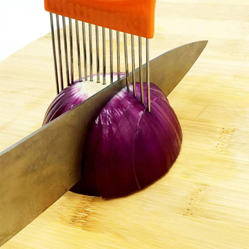 New Tomato Onion Vegetables Slicer Cutting Aid Holder Guide Slicing Cutter Safe Fork Kitchen Utensils Cooking Tools
New Tomato Onion Vegetables Slicer Cutting Aid Holder Guide Slicing Cutter Safe Fork Kitchen Utensils Cooking Tools