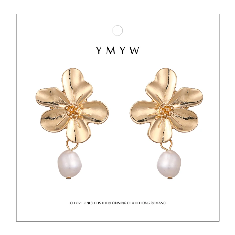 YMYW Trendy Sweet Flower Plant Natural Freshwater Pearls Drop Dangle Earrings Korean Beautiful Earrings Jewelry for Women Party
YMYW Trendy Sweet Flower Plant Natural Freshwater Pearls Drop Dangle Earrings Korean Beautiful Earrings Jewelry for Women Party