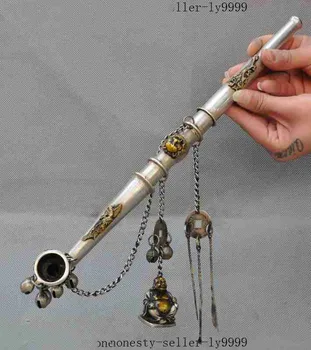 Crafts statue Old China Silver gilt Dragon phoenix Maitreya Buddha Tobacco pouch Smoking tool halloween
Crafts statue Old China Silver gilt Dragon phoenix Maitreya Buddha Tobacco pouch Smoking tool halloween