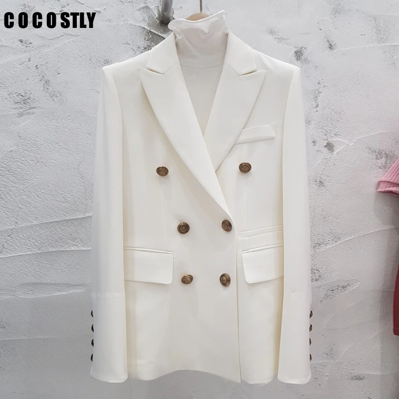 Spring Autumn Women Blazer Double-Breasted Button Notched Collar OL Work Office Black Blazer Women Suits Jacket Outwear
Spring Autumn Women Blazer Double-Breasted Button Notched Collar OL Work Office Black Blazer Women Suits Jacket Outwear