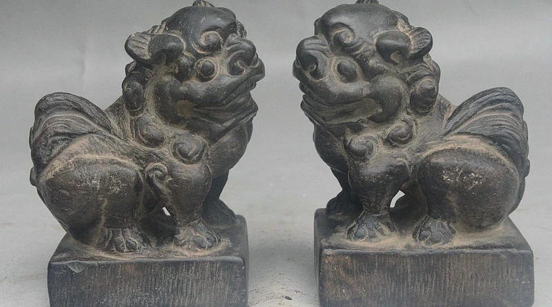 5" China FengShui Stone Wealth Auspicious Door Guard Lion Foo Fu Dog Statue Pair
5" China FengShui Stone Wealth Auspicious Door Guard Lion Foo Fu Dog Statue Pair