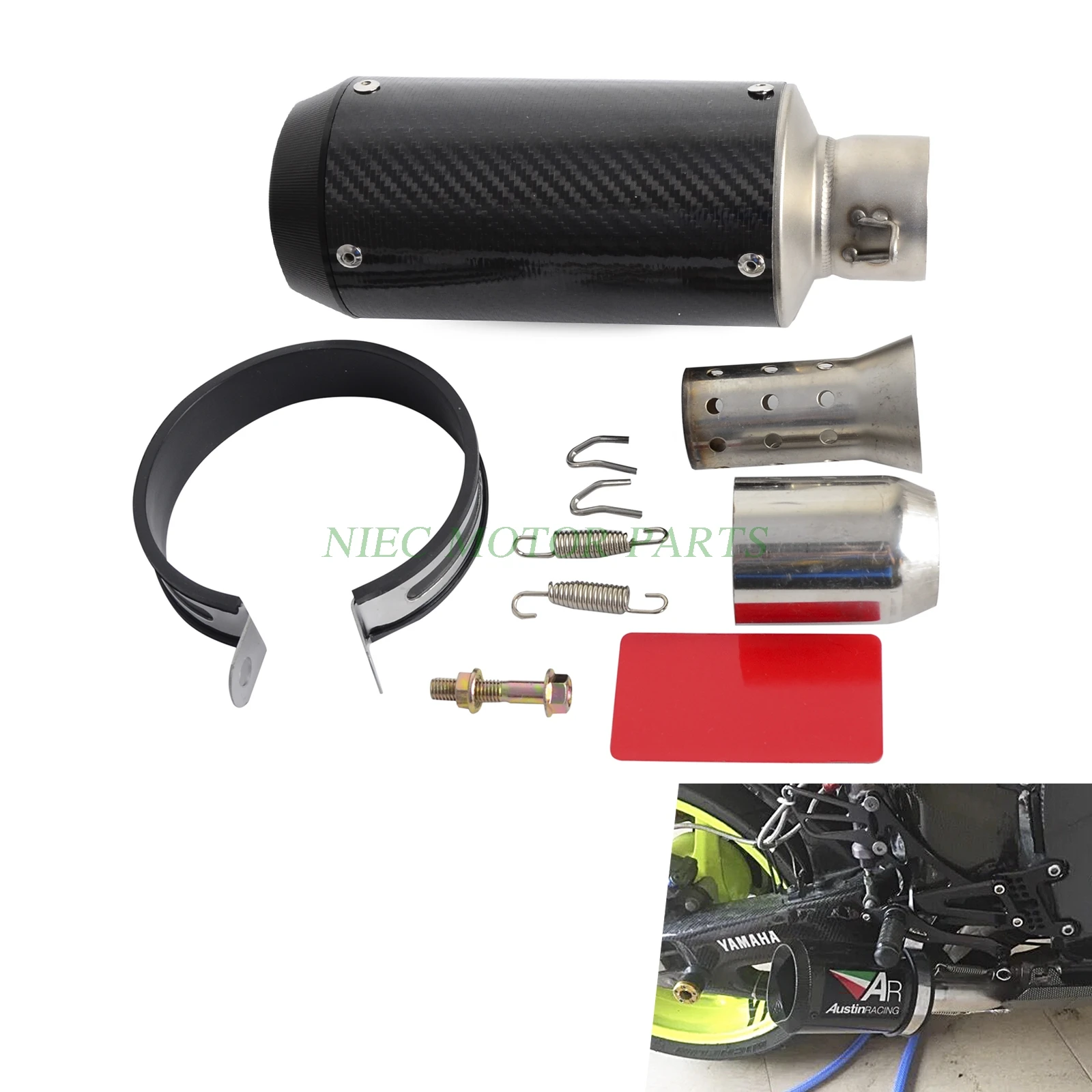 High performance motorcycle carbon fiber slip-on exhaust muffler For Scooter Motorcycle ATV Dirt Bike Quad
High performance motorcycle carbon fiber slip-on exhaust muffler For Scooter Motorcycle ATV Dirt Bike Quad