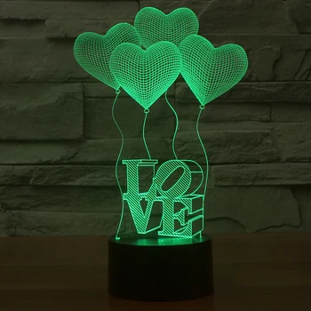 LOVE balloon 7 Changing Colors 3d illusion night light Desk Lamp,Romantic Gift for Lover,Wife,Boyfriend or Girlfriend
LOVE balloon 7 Changing Colors 3d illusion night light Desk Lamp,Romantic Gift for Lover,Wife,Boyfriend or Girlfriend