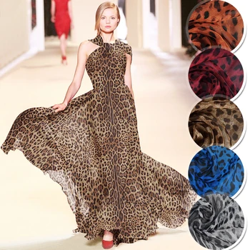 20 meters wholesale leopard printed chiffon fabric for sewing pure silk fabrics tissu clothing cloth DIY telas textile gown 6 mm
20 meters wholesale leopard printed chiffon fabric for sewing pure silk fabrics tissu clothing cloth DIY telas textile gown 6 mm