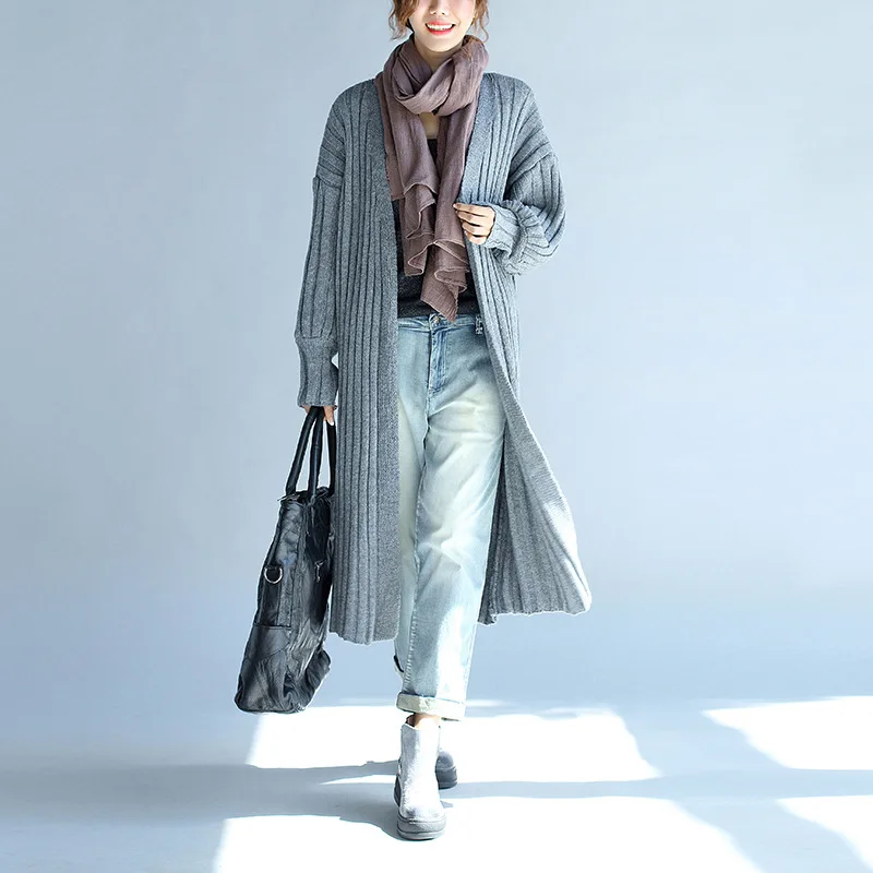 Johnature 2019 New Autumn Winter Solid Color Cardigan Knitting Women Long Trench Casual Loose 4 Colors Plus Size Women Coats
Johnature 2019 New Autumn Winter Solid Color Cardigan Knitting Women Long Trench Casual Loose 4 Colors Plus Size Women Coats