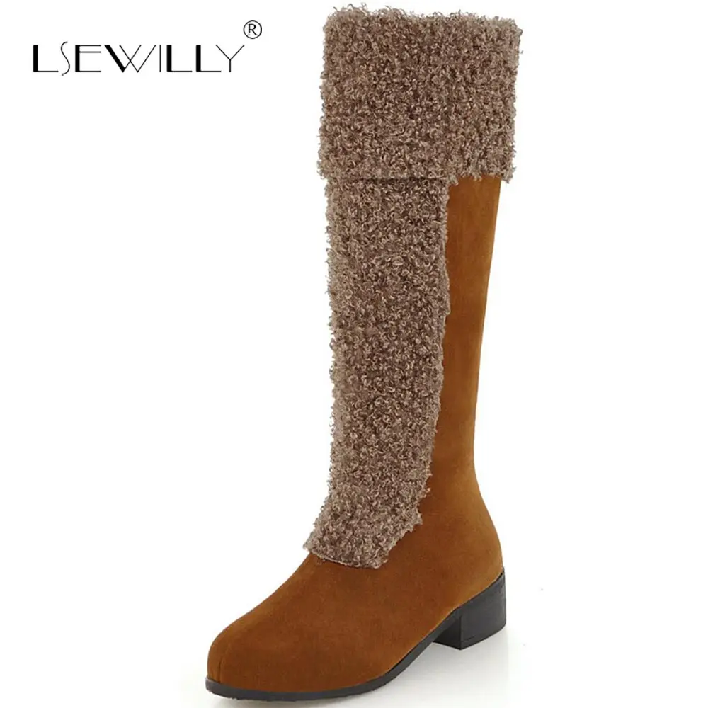 Lsewilly New Winter Women Vintage Snow Boots Fashion Keep Warm Mid Calf Boots Ladies Faux Suede Plush Black Ridding Boots E137
Lsewilly New Winter Women Vintage Snow Boots Fashion Keep Warm Mid Calf Boots Ladies Faux Suede Plush Black Ridding Boots E137