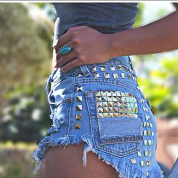 Denim Shorts Women Tassel Ripped Loose Short Jeans XXL Rivet Mid Waist Punk Sexy Hot Summer Fashion Short Pants
Denim Shorts Women Tassel Ripped Loose Short Jeans XXL Rivet Mid Waist Punk Sexy Hot Summer Fashion Short Pants