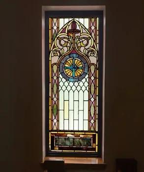 Gothic Rose Window film Glass Films Frosted Stained Fake Window with Cross Church Style Sticker can do custom size
Gothic Rose Window film Glass Films Frosted Stained Fake Window with Cross Church Style Sticker can do custom size