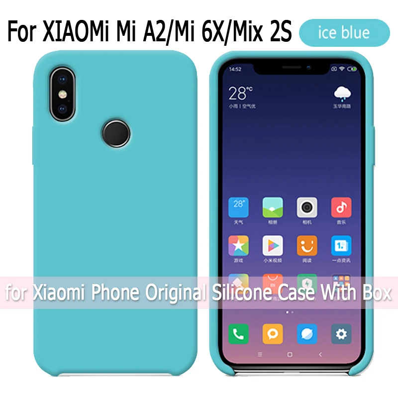Official Style Silicone Case For Xiaomi Mi A2 Mi 6X original Cover For Xiaomi Mi Mix 2S Phone Cases Back Cover With Retail Box
Official Style Silicone Case For Xiaomi Mi A2 Mi 6X original Cover For Xiaomi Mi Mix 2S Phone Cases Back Cover With Retail Box