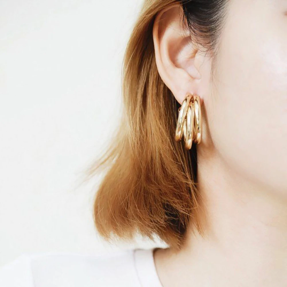Multi-level Three Thick Rings Earrings Set For Women Bohemian Silver Vintage Earring Stud Female Brincos 2019 Fashion Jewelry
Multi-level Three Thick Rings Earrings Set For Women Bohemian Silver Vintage Earring Stud Female Brincos 2019 Fashion Jewelry