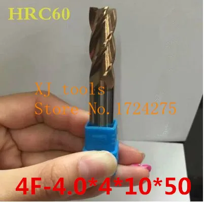 Superior quality HRC60 4F-4.0*4*10*50 Solid Carbide End Mill CNC Milling Cutter Tool Bits For Steel Milling Free Delivery
Superior quality HRC60 4F-4.0*4*10*50 Solid Carbide End Mill CNC Milling Cutter Tool Bits For Steel Milling Free Delivery