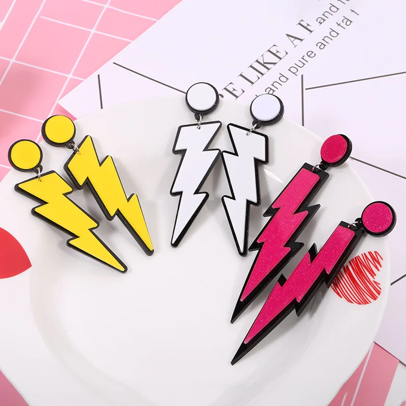 Punk Women Exaggerated Lightning Acrylic Drop Earrings Night Club Hip-hop Street Bar Personality Charm Jewelry
Punk Women Exaggerated Lightning Acrylic Drop Earrings Night Club Hip-hop Street Bar Personality Charm Jewelry